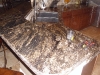 Golden Thunder Countertop with Tile Backsplash